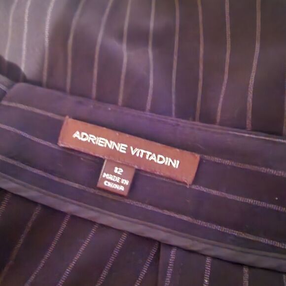 Adrienne Vittadini Black Striped Skirt (12) - Picture 6 of 7